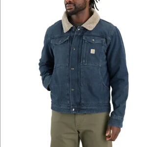 Carhartt Relaxed Fit Denim Sherpa Lined Jacket